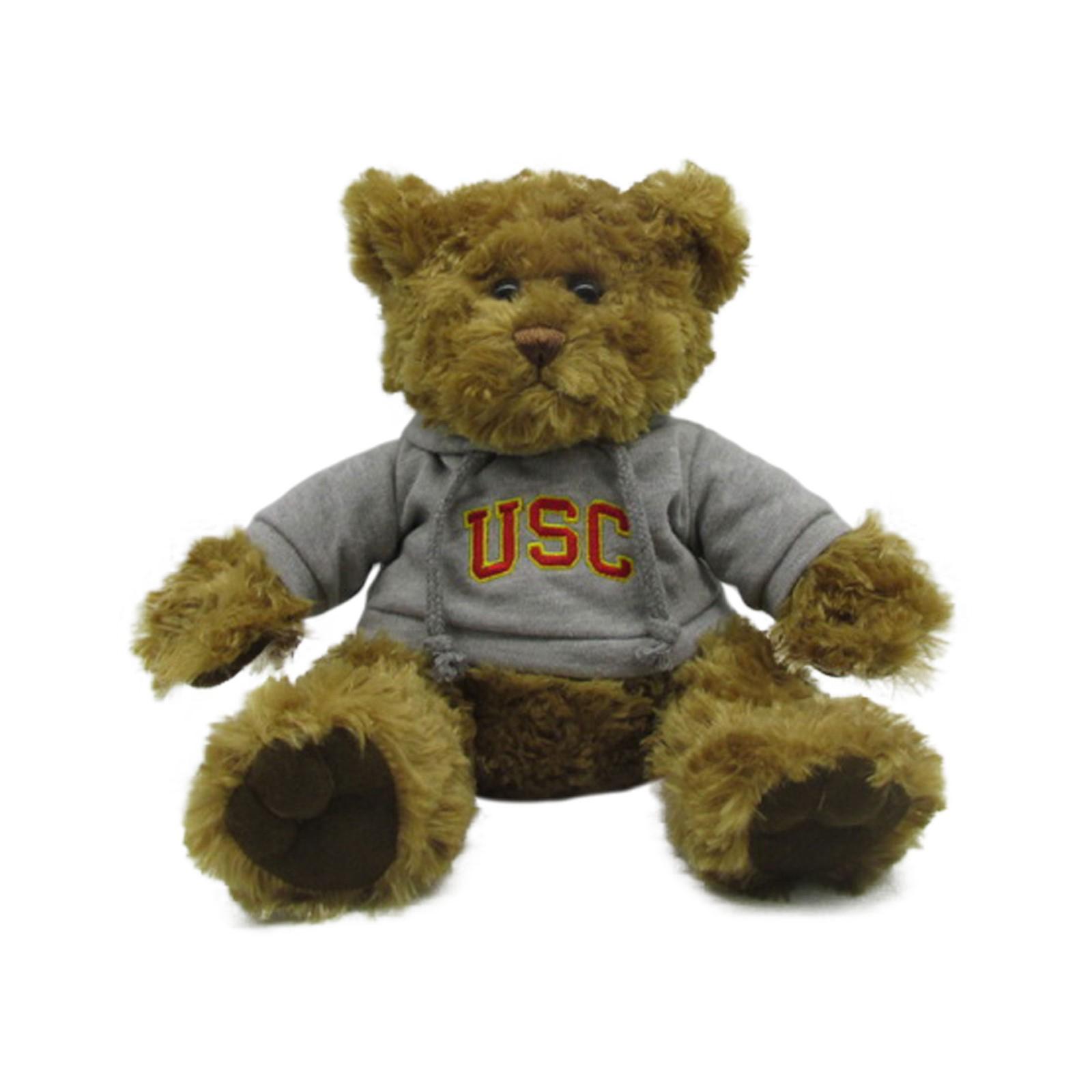 USC Embroidered Hood Bear Grey by Mascot Factory image01